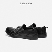DREAMBOX钧博水洗马皮套脚休闲皮鞋2026新款舒适透气