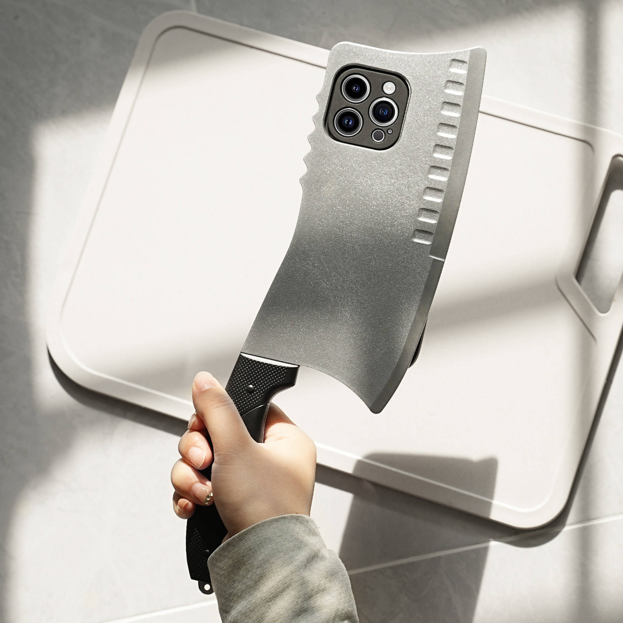 11个8plus仿真苹果12新款手1315pro奇葩iphone14promax搞笑苹果沙雕网红6机壳恶菜刀型14xr搞怪性适用创意xs7