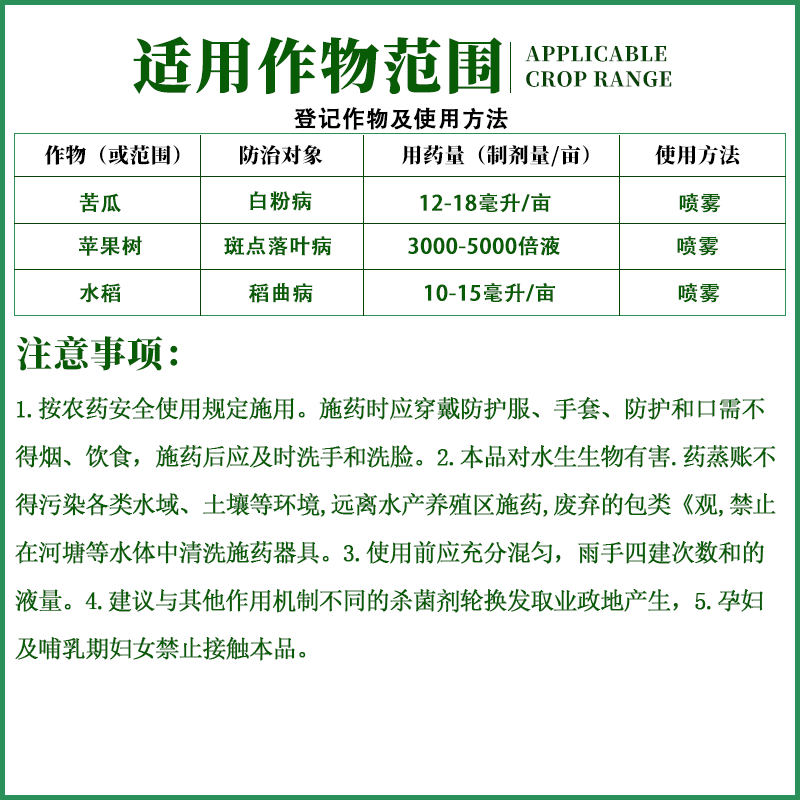 七洲曲文欣430克/升戊唑醇苦瓜白粉病苹果树斑点落叶病水稻稻曲病-图1