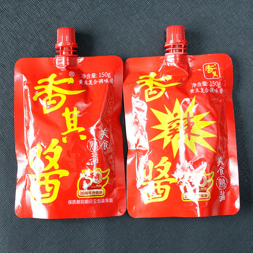 东北特产黄豆大酱香其酱黄豆瓣酱大豆酱拌饭辣熟酱炸酱面150克装 - 图2