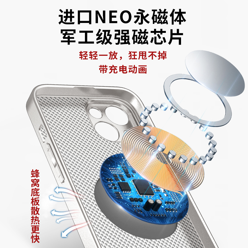 苹果iphone15promax手机壳14plus抽象13高级感magsafe磁吸12磨砂硅胶散热防摔全包镜头小众11情侣超薄保护套 - 图1