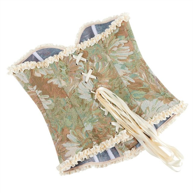 Green pattern French palace shapewear corset