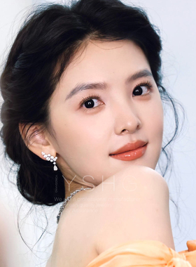 章若楠同款耳环 精致锆石水滴耳钉气质女士夏日耳饰高级感艺术生