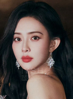 孟子义同款耳环 奢华满钻耳钩轻奢高级感耳饰耳钉女气质小众耳坠