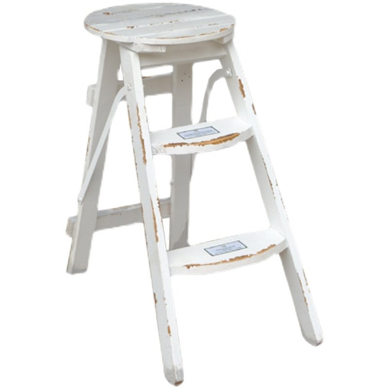 户外花园花凳梯子装饰实木杂货复古做旧白色放花盆,淘宝优惠券,粉丝福利购,淘宝优惠卷