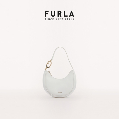 [胡可专享]FURLA PRIMAVERA牛皮小号女士纯色通勤单肩新月包