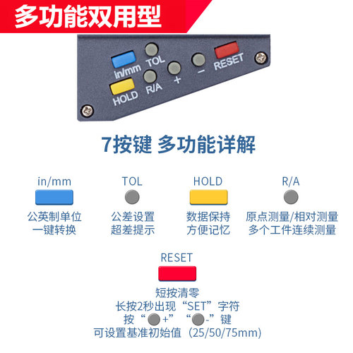 数显外径千分尺0-25-50-75-100mm测厚仪电子螺旋测微器0.001精度 - 图1