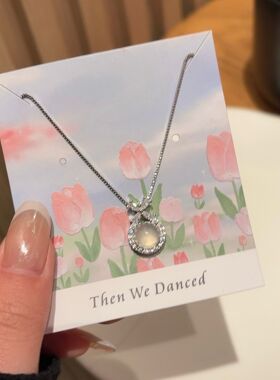 精致蝴蝶结锆石锁骨链项链礼物女