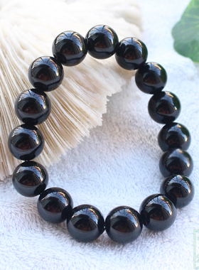 天然黑玛瑙男士散珠百搭玉手链