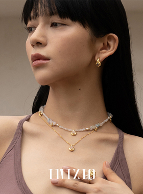 灵露系列珍珠项链INIZIO粉晶玛瑙