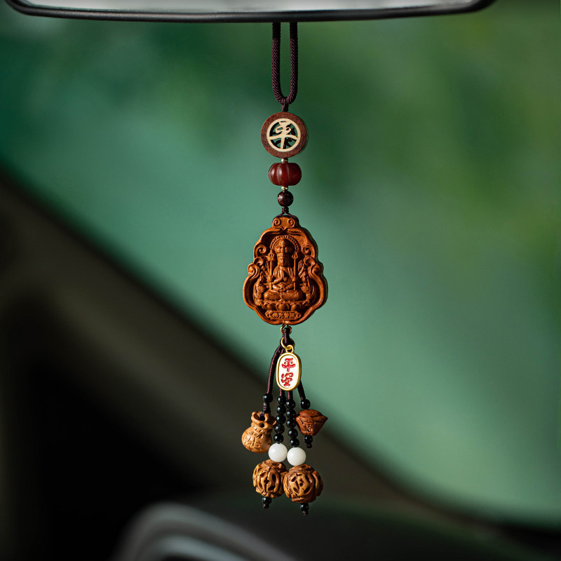 桃木本命蛇年新款汽车挂件精致饰品菩萨生肖本命年后视镜挂饰吊饰,淘宝优惠券,粉丝福利购,淘宝优惠卷