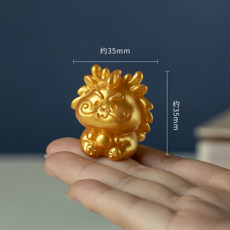 微景观可爱卡通动物金色十二生肖小摆件鼠牛虎兔龙蛇马羊猴鸡狗猪 - 图2