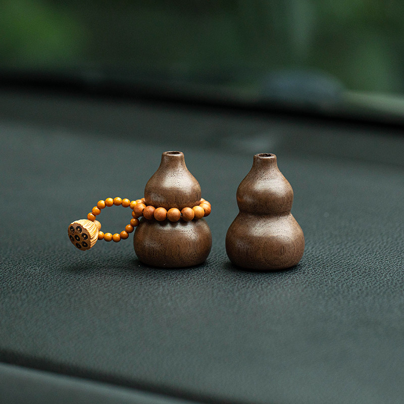 木车载胡桃木香水扩香木摆件精油出风口葫芦摆件扩香器创意小礼物,淘宝优惠券,粉丝福利购,淘宝优惠卷