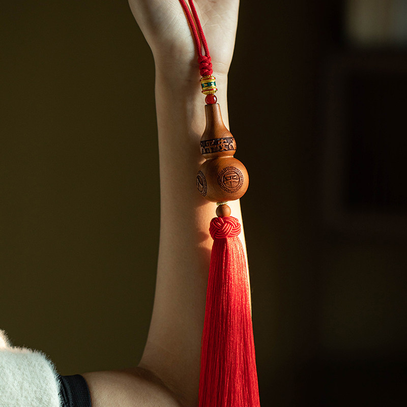 桃木葫芦出入平安中国风汽车挂件简约车载挂饰后视镜吊坠男女礼物,淘宝优惠券,粉丝福利购,淘宝优惠卷