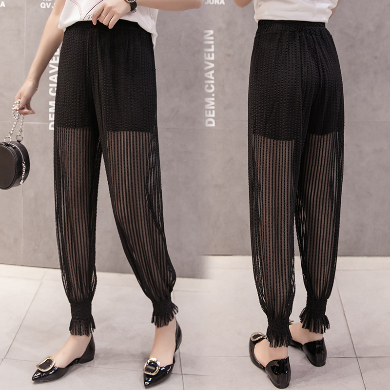 防蚊裤大人大码夏胖mm宽松灯笼裤子 珂莉芬休闲裤