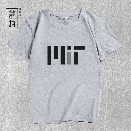 青春时尚潮流美国常青藤大学之MIT麻省理工学院留学休闲短袖t恤衫 - 图1