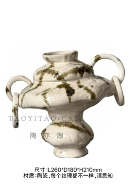 中古风样板间儿童房售楼处书房书柜展示柜软装装饰品摆件奶油风格