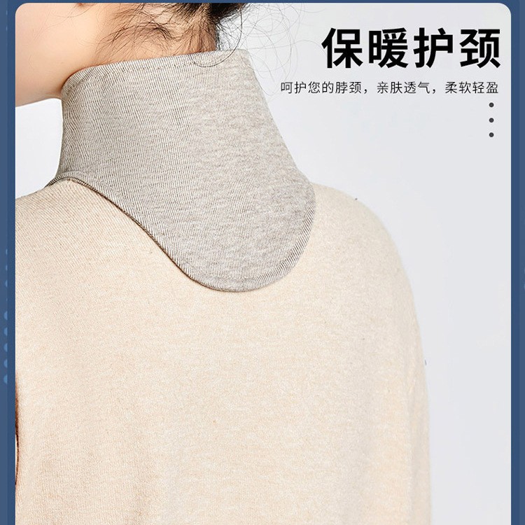 纯棉护颈巾保暖颈椎围脖套男女护脖子睡觉防寒小坎肩月子护颈HB69 - 图1