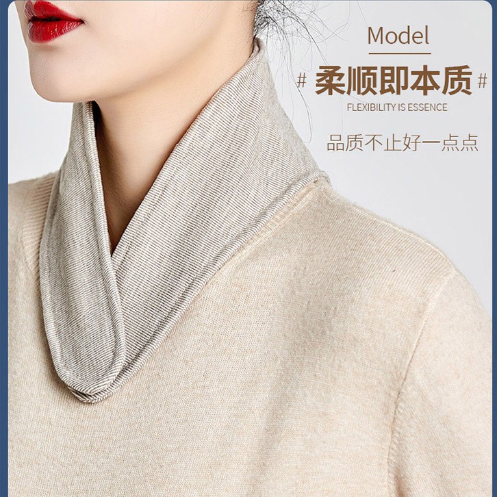 纯棉护颈巾保暖颈椎围脖套男女护脖子睡觉防寒小坎肩月子护颈HB69 - 图0