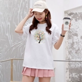 Хлопковая футболка, летняя брендовая летняя одежда, коллекция 2021, городской стиль, короткий рукав, оверсайз