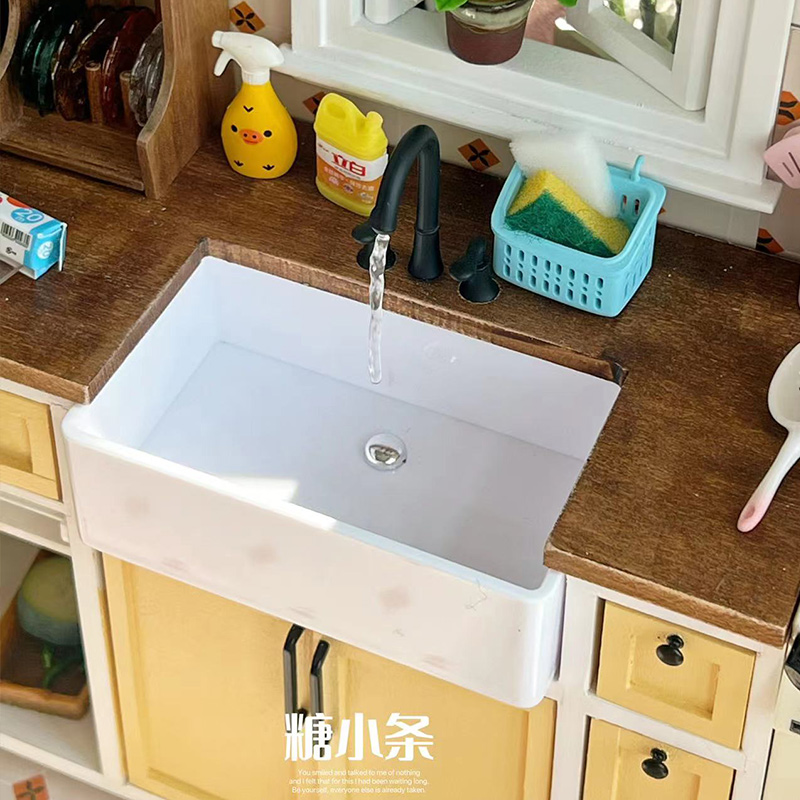 糖小条迷你厨房用具12分锅碗6分娃用迷你模型道具娃屋配件微缩-图1