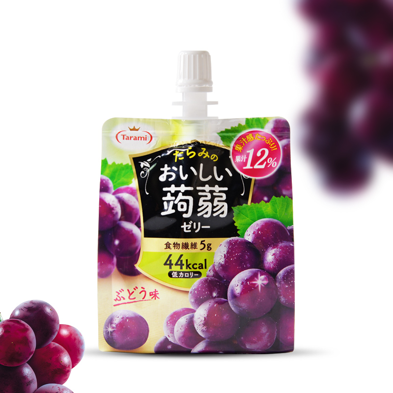 Tarami日本进口蒟蒻果冻低卡吸吸魔芋水果味果冻休闲零食150g-图1