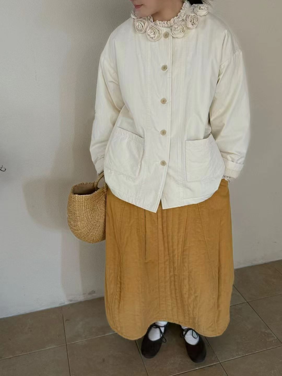 2025秋冬季新款灯芯绒夹棉半裙