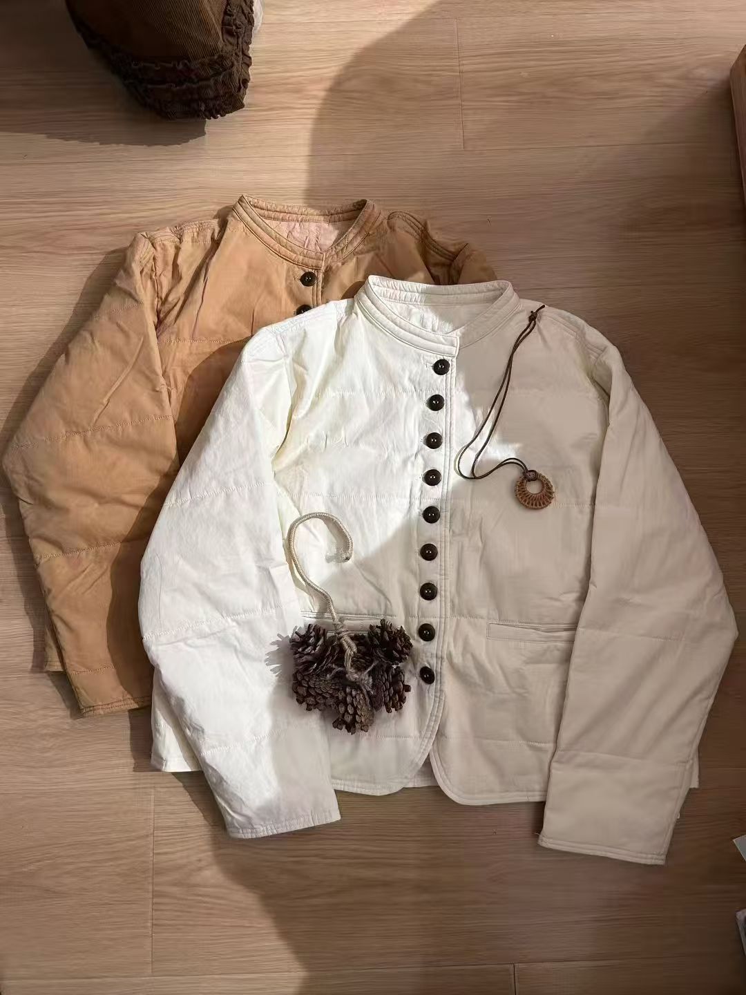 2025秋季新款韩版单排扣棉服外套