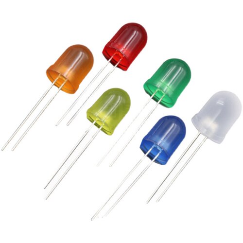 F8/8mm圆头 LED灯珠发光二极管雾状白发白红蓝绿黄粉紫暖白色灯光 - 图3