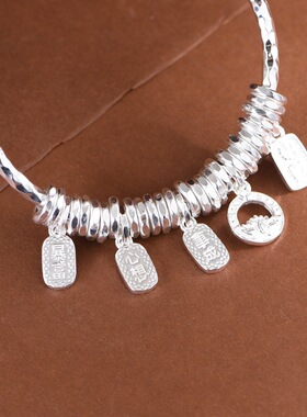 心想事成纳财福牌莲花足银