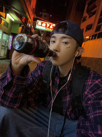 Aurocean 格子长袖衬衫 复古玫粉少年宽松大版简约小刺绣薄外套