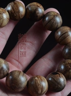 天然降龙木手串佛珠