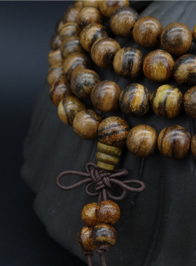 正品越南红木佛珠108颗奇楠沉香