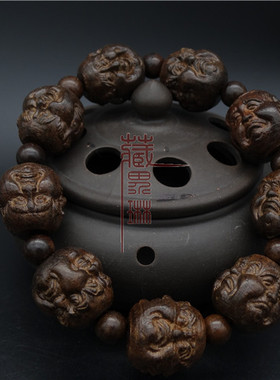 沉香木雕刻手串饰品男女款佛珠