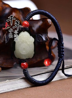 玉石龙龟手链龙头龟瑞兽白玉