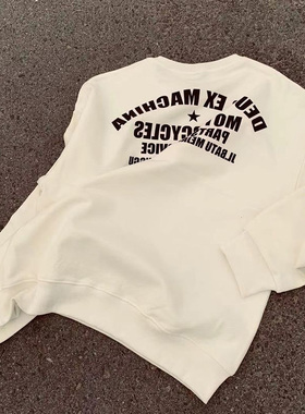 【24小时发货】纯棉西海岸小众Vintage圆领卫衣潮牌宽松大码字母