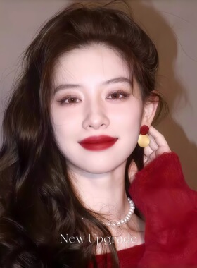 S925纯银针红金圆片不对称耳钉女轻奢高级感拉丝耳环气质百搭耳饰