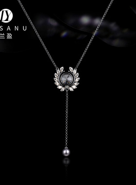 水晶太阳石轻奢小众设计锁骨链