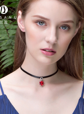 兰盈原创设计雪花锁骨链