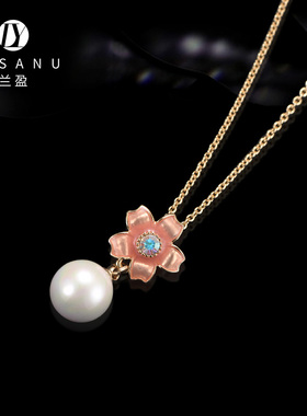 兰盈奥地利水晶樱花项链