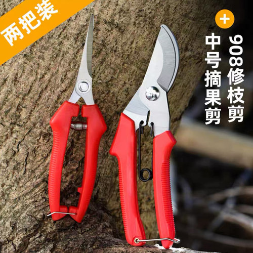 德国不锈钢强力园林园艺修枝剪清仓家用省力修花修剪树枝花艺剪刀 - 图1