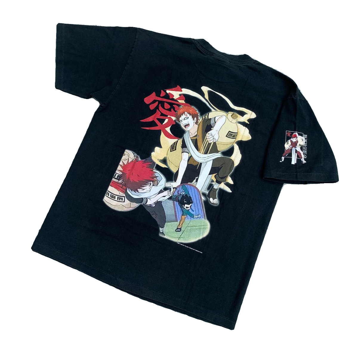 孤独星球动漫 Naruto Gaara shirt oldshould 90s日系情侣印花T恤 - 图1