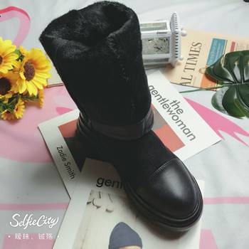 Martin boots for women 2023 new autumn and winter boots cotton boots platform thick-soled high boots casual Korean style versatility boots women