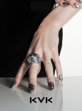 KVK SUPERNOVAS 超新星系列SIRIUS水波戒指女士小众百搭开口指戒