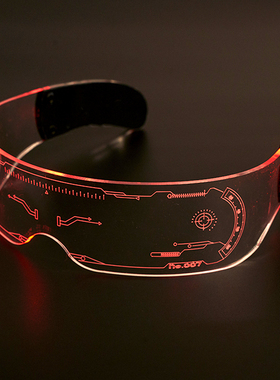 led眼镜酷彩科幻酒吧气氛电音节