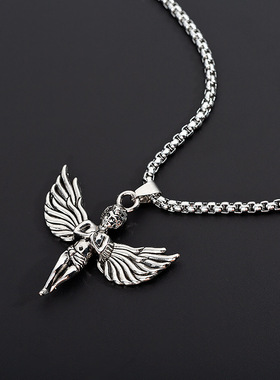 kanzao复古小天使项链国潮土酷