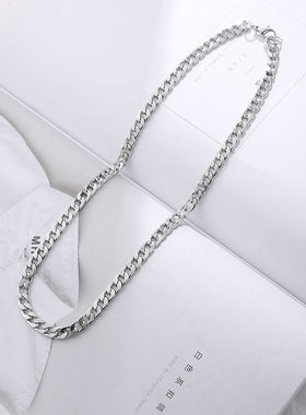 KANZAO百搭基础款钛钢项链土酷蹦迪情侣男女不掉色nk链子朋克嘻哈