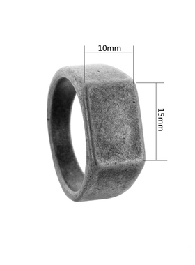 KANZAO新款北欧维京文卢恩符文钛钢戒指古银复古男士饰品