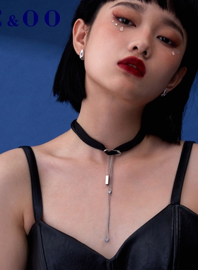 CHOKER黑色轻奢小众设计情侣项链