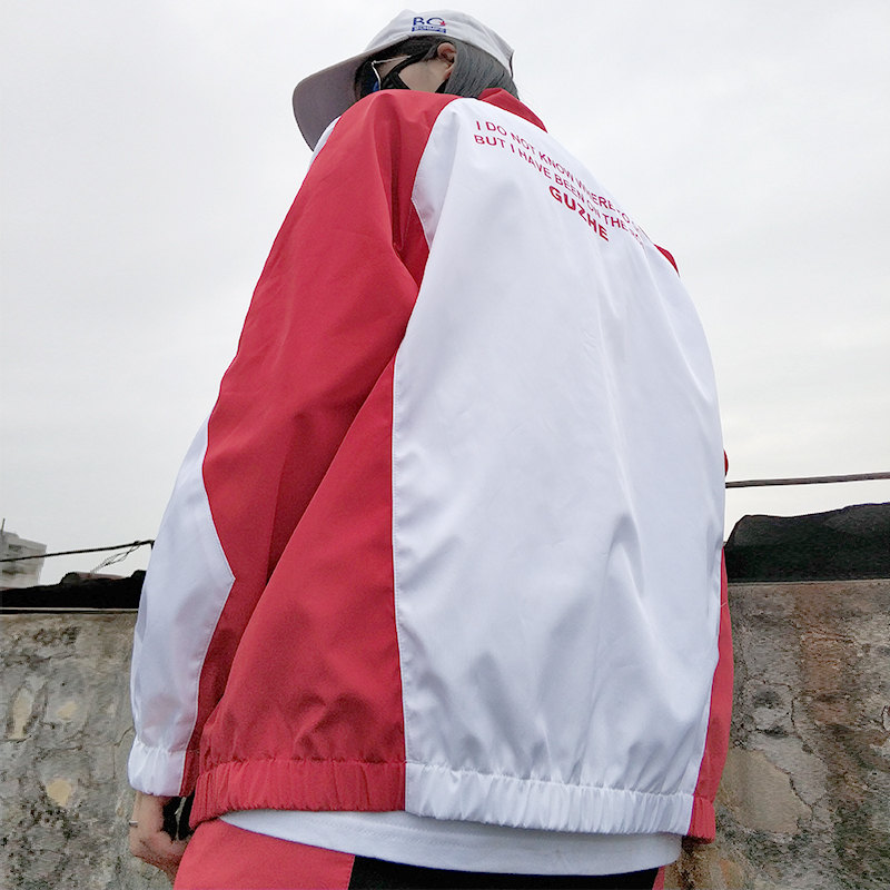 邦昱春秋薄款风衣男宽松潮流休闲服青少年复古嘻哈外套女拉链衫 邦昱春秋薄款风衣男宽松潮流休闲服青少年复古嘻哈外套女拉链衫